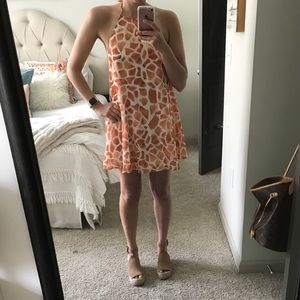 Show Me Your Mumu Giraffe Print Halter Dress